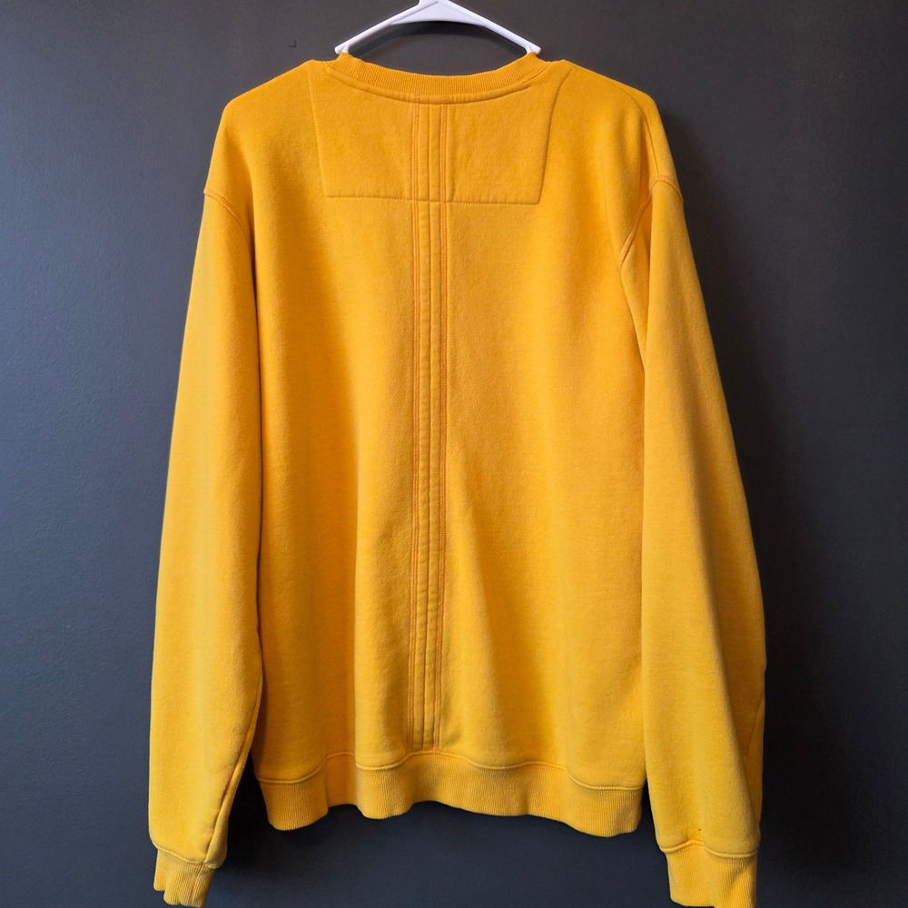 Guess Yellow Crewneck Sweatshirt World Headquarters Graphic Print Men's Size L - Picture 8 of 10
